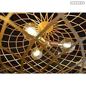 pendant luminaire WOLFRAM E27 IP20, brass dimmable