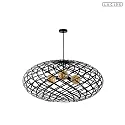 Lucide Pendelleuchte WOLFRAM Ø 100 cm 3x E27 IP20 , schwarz