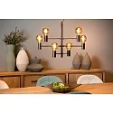 Lucide pendant luminaire LEANNE 6 flames, round E27 IP20, black