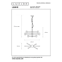 Lucide pendant luminaire LEANNE 6 flames, round E27 IP20, black