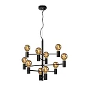 pendant luminaire LEANNE 10 flames, round E27 IP20, black
