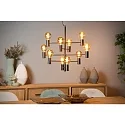 Lucide pendant luminaire LEANNE 10 flames, round E27 IP20, black