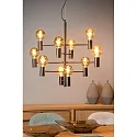 Lucide pendant luminaire LEANNE 10 flames, round E27 IP20, black