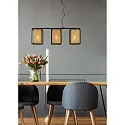 Lucide pendant luminaire SANSA 3 flames, square E27 IP20, gold matt, brass, black