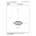 Lucide pendant luminaire MESH oval E27 IP20, black