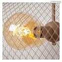 pendant luminaire MESH E27 IP20, brass, black dimmable