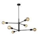 Lucide Pendelleuchte LESTER, 6xE27, schwarz