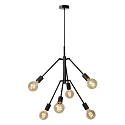 Lucide Pendelleuchte LESTER, 6xE27, schwarz