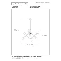 Lucide Pendelleuchte LESTER, 6xE27, schwarz