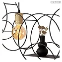 Lucide pendant luminaire CIRCLE 3 flames E27 IP20, black dimmable