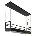 Lucide pendant luminaire MIRAVELLE 6 flames, square GU10 IP20, black