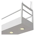 pendant luminaire MIRAVELLE 6 flames, square GU10 IP20, black