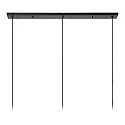 Lucide pendant luminaire DANZA 3 flames, square E27 IP20, gold matt, brass, black