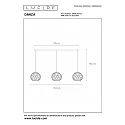 Lucide pendant luminaire DANZA 3 flames, square E27 IP20, gold matt, brass, black