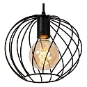 Lucide pendant luminaire DANZA 3 flames, square E27 IP20, black