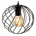 Lucide pendant luminaire DANZA round E27 IP20, black