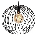 Lucide pendant luminaire DANZA round E27 IP20, black