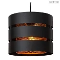 Lucide pendant luminaire ROSAS E27 IP20, brass, black dimmable