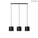Lucide pendant luminaire ROSAS 3 flames E27 IP20, brass, black dimmable
