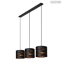 Lucide pendant luminaire ROSAS 3 flames E27 IP20, brass, black dimmable