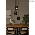 Lucide pendant luminaire ROSAS 3 flames E27 IP20, brass, black dimmable