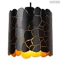Lucide pendant luminaire ALMELO 3 flames E27 IP20, brass, black dimmable