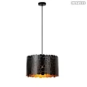 pendant luminaire ALMELO E27 IP20, brass, black dimmable