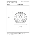 Lucide Tischleuchte OTONA, Ø 25 cm, 1xE27, schwarz