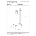 Lucide table lamp LEANNE square E27 IP20, black 