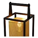 Lucide table lamp SANSA square E27 IP20, gold matt, brass, black