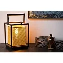 Lucide table lamp SANSA square E27 IP20, gold matt, brass, black