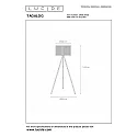 Lucide floor lamp TAGALOG round E27 IP20, wood, black 