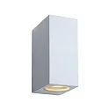 spot ZORA LED up / down, 2 flames, square GU10 IP44, white dimmable