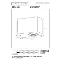 LED Outdoor Wandstrahler ZORA, IP44, halbrund, 1-flammig, Down, inkl. GU10 LED 5W 3000K (dimmbar), schwarz