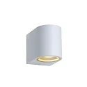 spot ZORA LED down, 1 flame, half round GU10 IP44, white dimmable