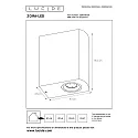 Lucide LED Outdoor Wandstrahler ZORA, IP44, halbrund, 2-flammig, Up/Down, inkl. 2x GU10 LED 5W 3000K (dimmbar), schwarz