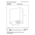 Lucide spot ZORA LED up / down, 2 flames, half round GU10 IP44, white dimmable