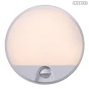 Lucide outdoor wall luminaire HUPS IR round, with sensor IP54, white 