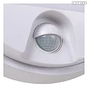 Lucide outdoor wall luminaire HUPS IR round, with sensor IP54, white 