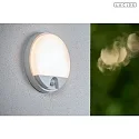 Lucide outdoor wall luminaire HUPS IR round, with sensor IP54, white 