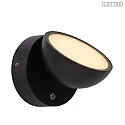 Lucide Outdoor LED Wandleuchte FINN 120° 12W 3000K IP54 CRI>80 inkl. PIR-Sensor & Tag-/ Nachtsensor , schwarz