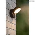 Lucide Outdoor LED Wandleuchte FINN 120° 12W 3000K IP54 CRI>80 inkl. PIR-Sensor & Tag-/ Nachtsensor , schwarz