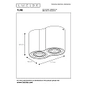 Lucide Deckenstrahler TUBE, 2xGU10, oval, weiß
