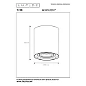 Lucide Deckenstrahler TUBE, Ø 9,6 cm, 1xGU10, zylindrisch, schwarz