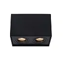 spot TUBE 2 flames, square GU10 IP20, black