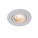 Einbaustrahler TUBE, Ø 9,2 cm, 1xGU10, rund, weiß