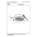 Lucide recessed luminaire TUBE square, swivelling GU10 IP20, black