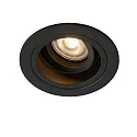 Lucide recessed luminaire EMBED round GU10 IP20, black
