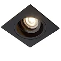 Lucide recessed luminaire EMBED square GU10 IP20, black