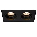 recessed luminaire EMBED 2 flames, square GU10 IP20, black